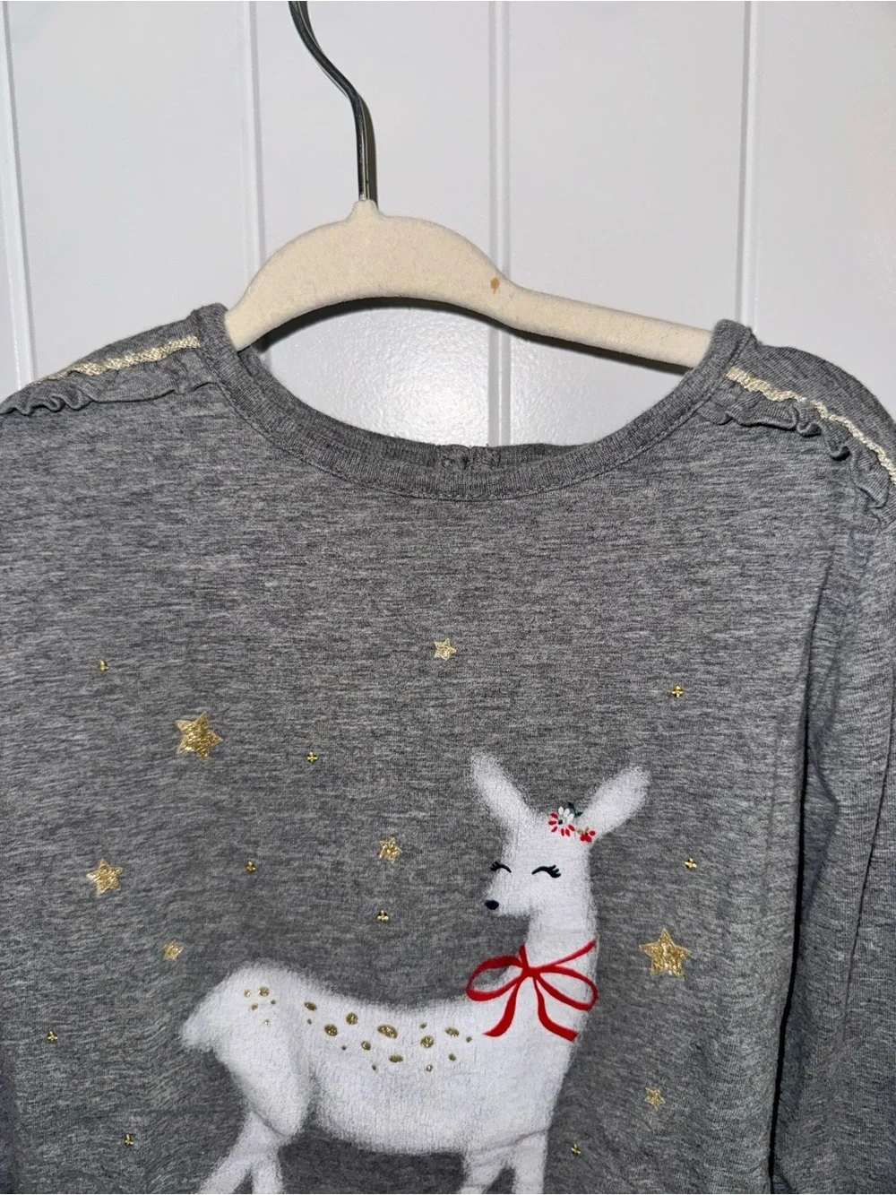 Girls' Holiday Top Bundle – Green, Gray & Black